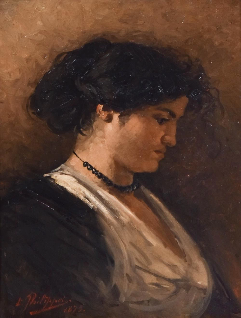 Ritratto di dama di profilo